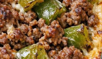 Oven-Baked 4-Ingredient Amish Beef and Bell Pepper Bake
