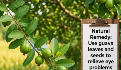 A natural method using guava leaves to treat eye problems, help improve