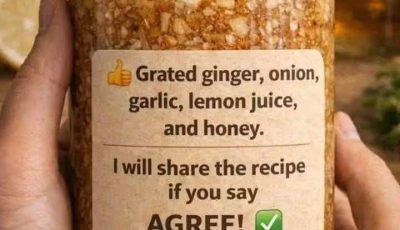 Grated ginger, onion, garlic, lemon juice and honey. A teaspoon a day