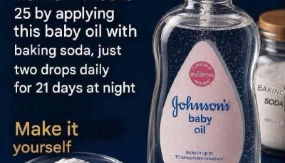Baby oil with this bicarbonate mixture