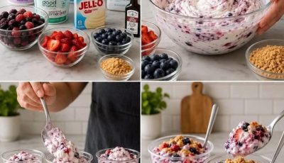 High-Protein Berry Fluff Dessert Cups Low Carb