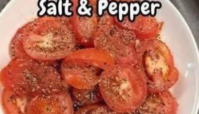 Sliced Tomato with Salt & Pepper