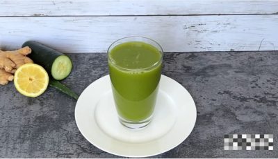 A refreshing green juice that’s good for the skin and digestion.