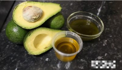 Avocado + olive oil + castor oil or coconut oil