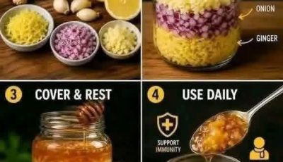 Natural immune-boosting serum with garlic, onion, ginger, and honey